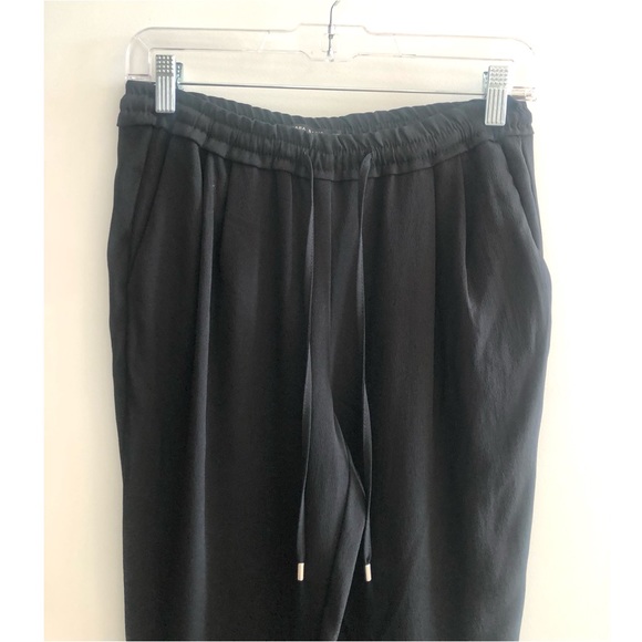 Zara Drawstring Basic Collection Black Pants - Picture 8 of 10